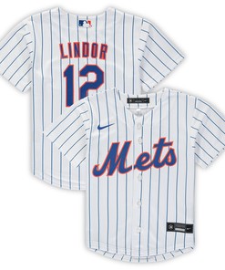 Francisco Lindor New York Mets Preschool Home Replica Player Jersey - White/royal Mlb
