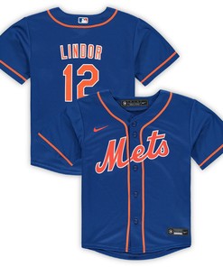 Francisco Lindor New York Mets Toddler Alternate Replica Player Jersey Royal Mlb