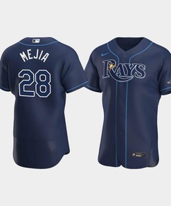 Francisco Mejia 28 Tampa Bay Rays Navy Alternate Jersey