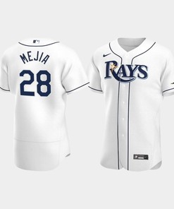 Francisco Mejia 28 Tampa Bay Rays White Home Jersey