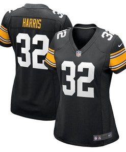 Franco Harris 32 Pittsburgh Steelers Women's Alternate Retired Player Jersey - Black