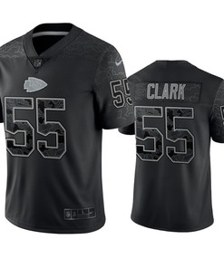 Frank Clark 55 Kansas City Chiefs Black Reflective Limited Jersey - Men