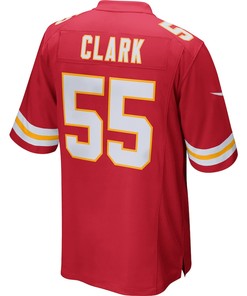 Frank Clark 55 Kansas City Chiefs Game Jersey - Red