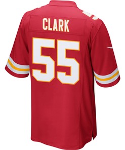 Frank Clark 55 Kansas City Chiefs Super Bowl LVII Champions Men Game Jersey - Red