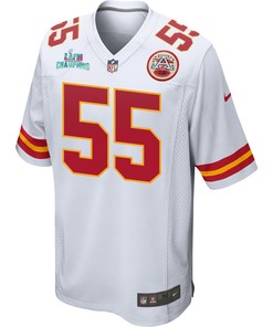 Frank Clark 55 Kansas City Chiefs Super Bowl LVII Champions Men Game Jersey - White