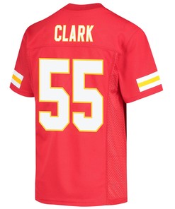 Frank Clark 55 Kansas City Chiefs Super Bowl LVII Champions Youth Game Jersey - Red
