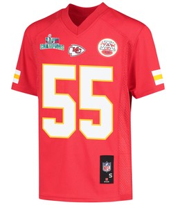 Frank Clark 55 Kansas City Chiefs Super Bowl LVII Champions Youth Game Jersey - Red