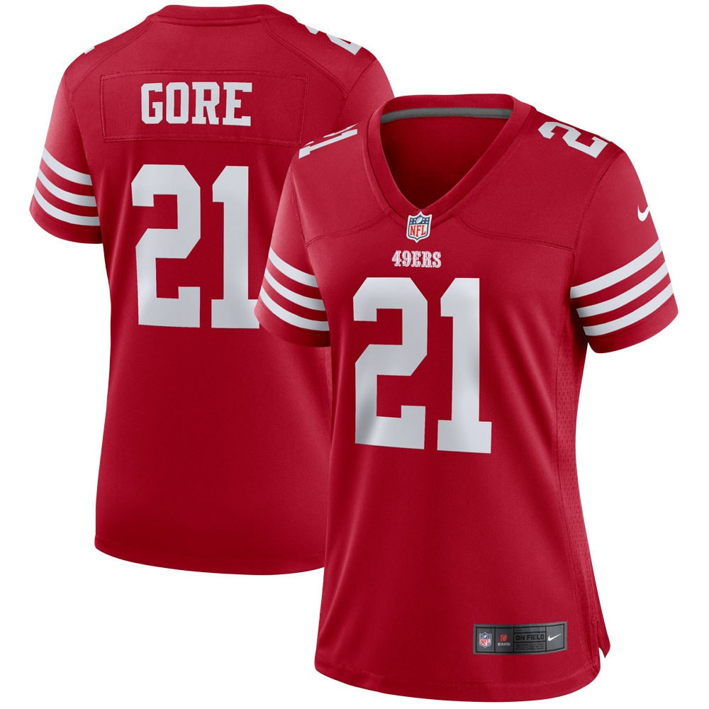 Frank Gore San Francisco 49ers Womens Retired Player Game Jersey - Scarlet Nfl