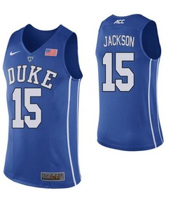 Frank Jackson 15 Duke Blue Devils Elite Basketball Men Jersey - Blue
