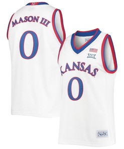 Frank Mason III 0 Kansas Jayhawks Original Retro Brand Commemorative Classic Basketball Jersey - White