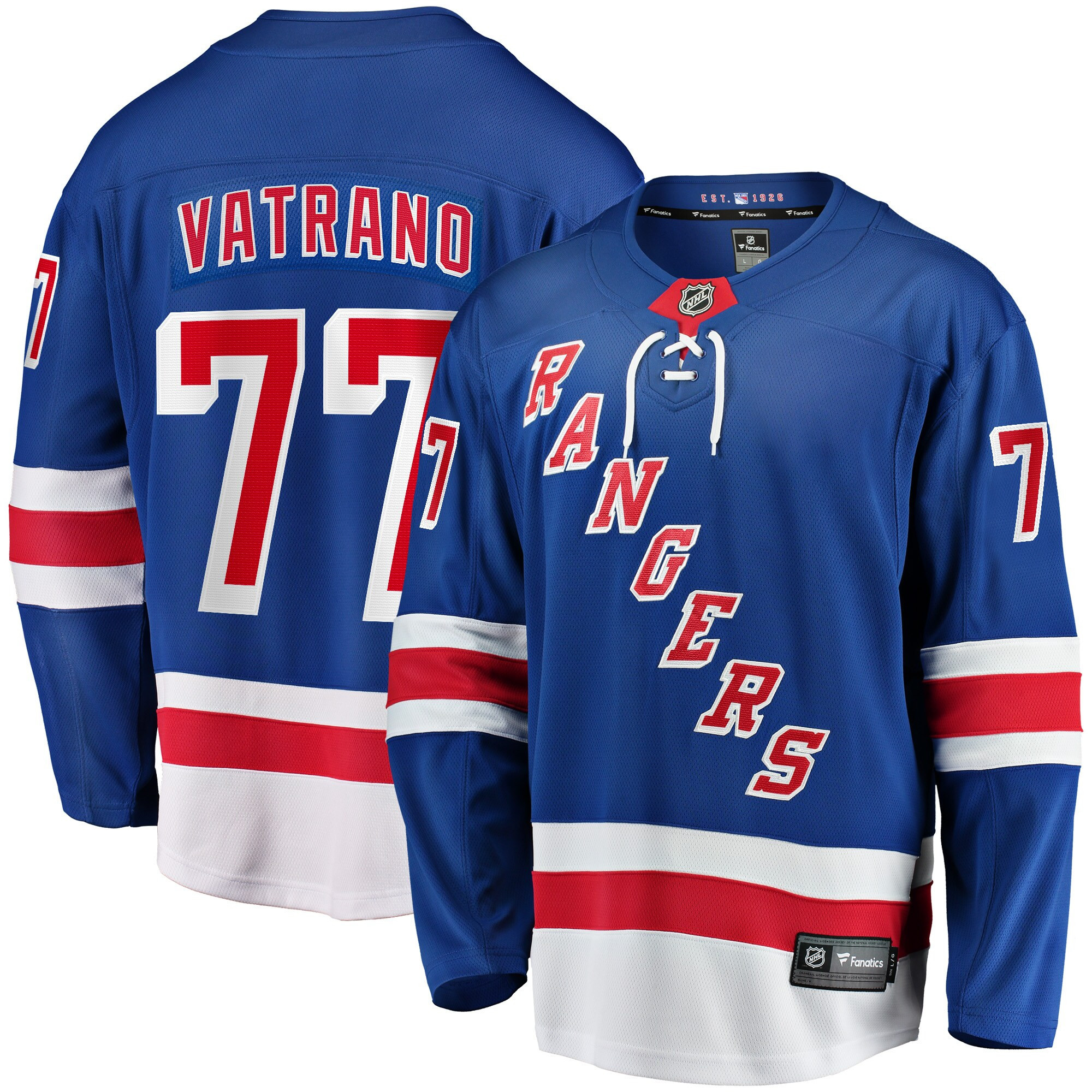 Frank Vatrano New York Rangers Fanatics Branded Home Breakaway Player Jersey - Blue Nhl