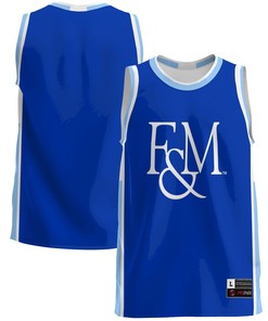Franklin & Marshall Diplomats Basketball Jersey - Blue Ncaa