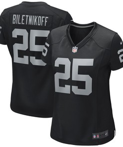 Fred Biletnikoff Las Vegas Raiders Womens Game Retired Player Jersey - Black Nfl