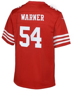 Fred Warner 54 San Francisco 49ers Youth Game Jersey - Scarlet