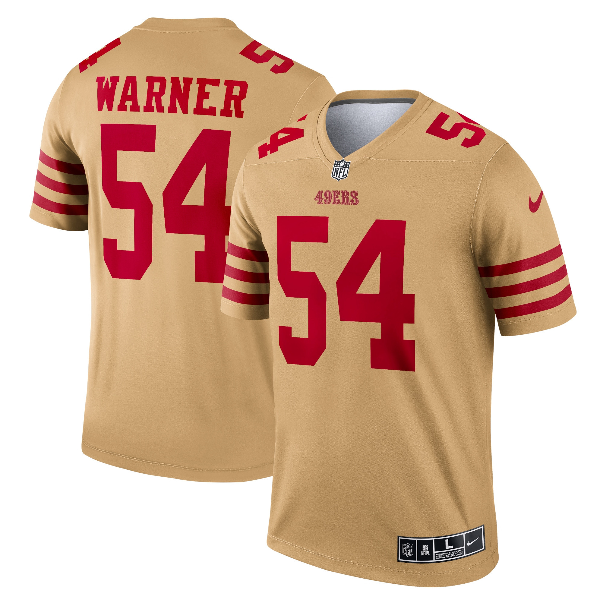 Fred Warner San Francisco 49ers Inverted Legend Jersey - Gold Nfl