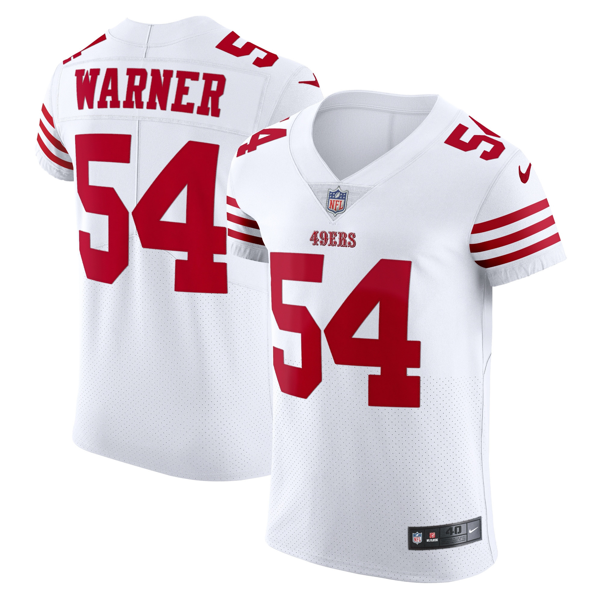 Fred Warner San Francisco 49ers Vapor Elite Jersey White Nfl