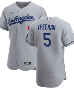 Freddie Freeman 5 Los Angeles Dodgers Away Player Men Jersey - Gray Jersey