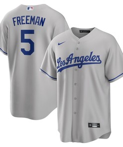 Freddie Freeman 5 Los Angeles Dodgers Road Men Jersey - Gray
