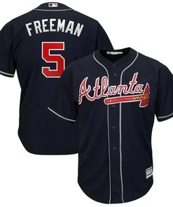 Freddie Freeman Jersey, Atlanta Braves Big And Tall Alternate Cool Base Player Jersey - Navy