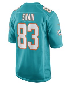 Freddie Swain 83 Miami Dolphins Game Player Jersey - Aqua