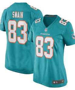 Freddie Swain Miami Dolphins Women's Game Player Jersey - Aqua