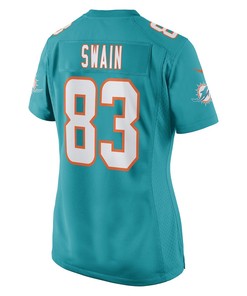 Freddie Swain Miami Dolphins Women's Game Player Jersey - Aqua