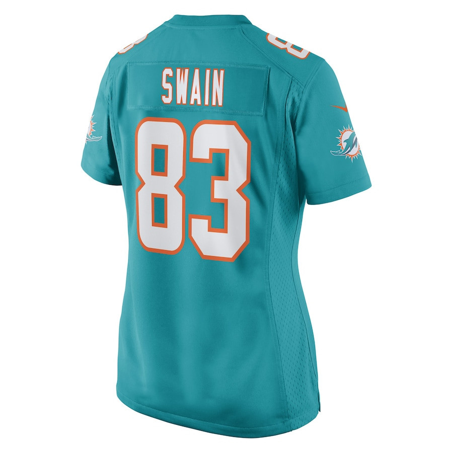 Freddie Swain Miami Dolphins Women's Game Player Jersey - Aqua
