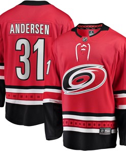 Frederik Andersen Carolina Hurricanes Fanatics Branded Home Breakaway Player Jersey - Red Nhl