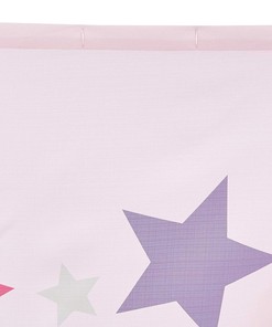 Fun & Playful Pink Stars Shower Curtain - Microfiber Bathroom Decor