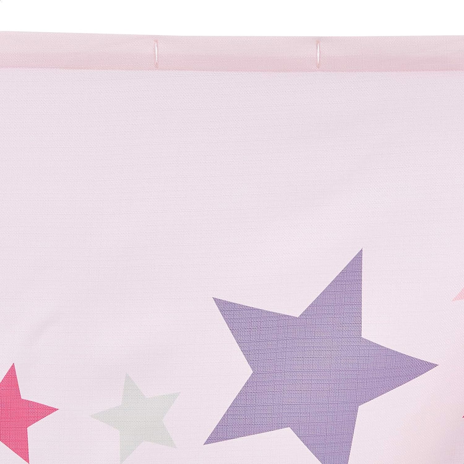 Fun & Playful Pink Stars Shower Curtain - Microfiber Bathroom Decor