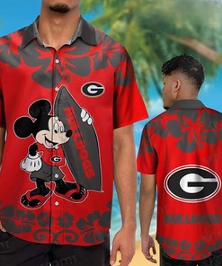 Funny Mickey Georgia Bulldogs Uga Hawaiian Shirt Football Gift