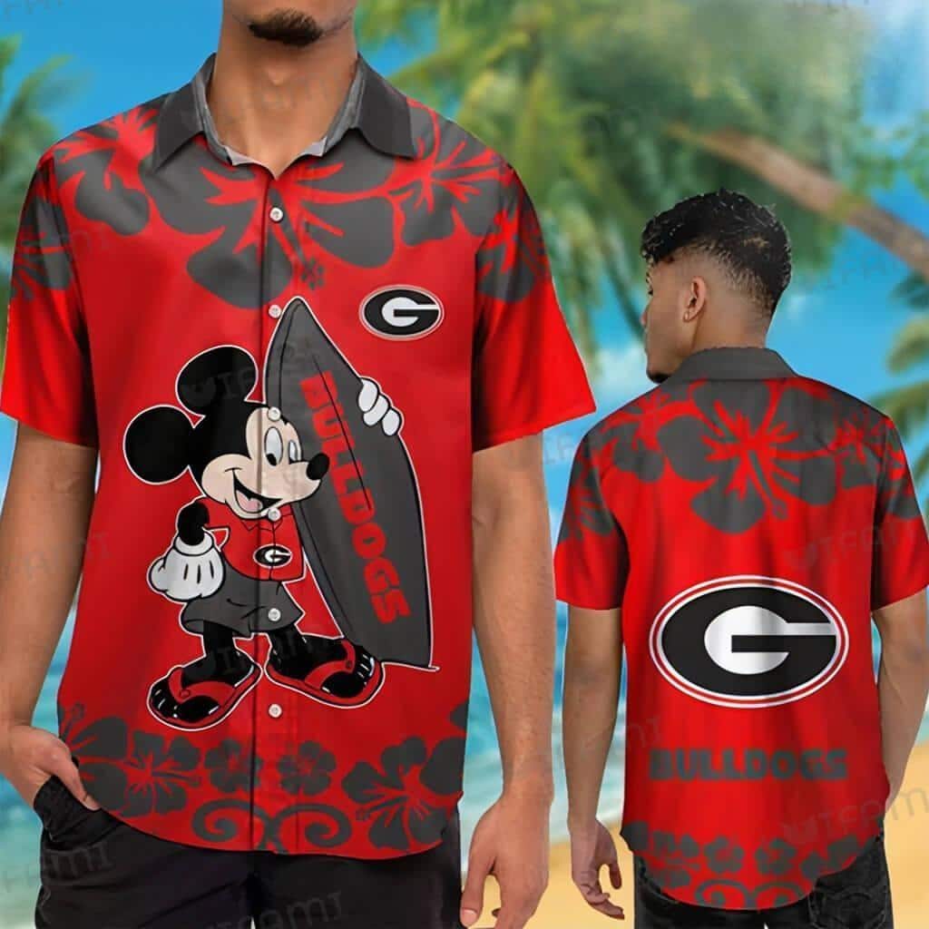 Funny Mickey Georgia Bulldogs Uga Hawaiian Shirt Football Gift