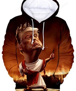 Funny Portrait Donald Trump Style 2 3D Hoodie Zip Hoodie
