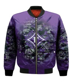 Furman Paladins Bomber Jacket Camouflage Vintage  - NCAA