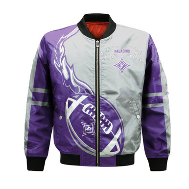 Furman Paladins Bomber Jacket Flame Ball - NCAA