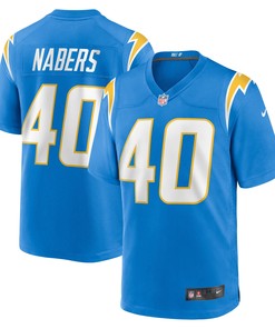 Gabe Nabers Los Angeles Chargers Team Game Jersey - Powder Blue Nfl
