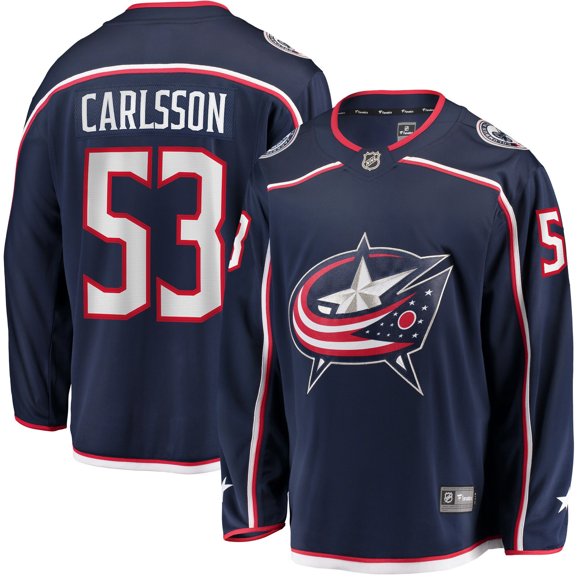 Gabriel Carlsson Columbus Blue Jackets Fanatics Branded Home Breakaway Player Jersey - Navy Nhl