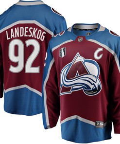 Gabriel Landeskog Colorado Avalanche Fanatics Branded Home 2022 Stanley Cup Final Breakaway Player Jersey - Burgundy Nhl