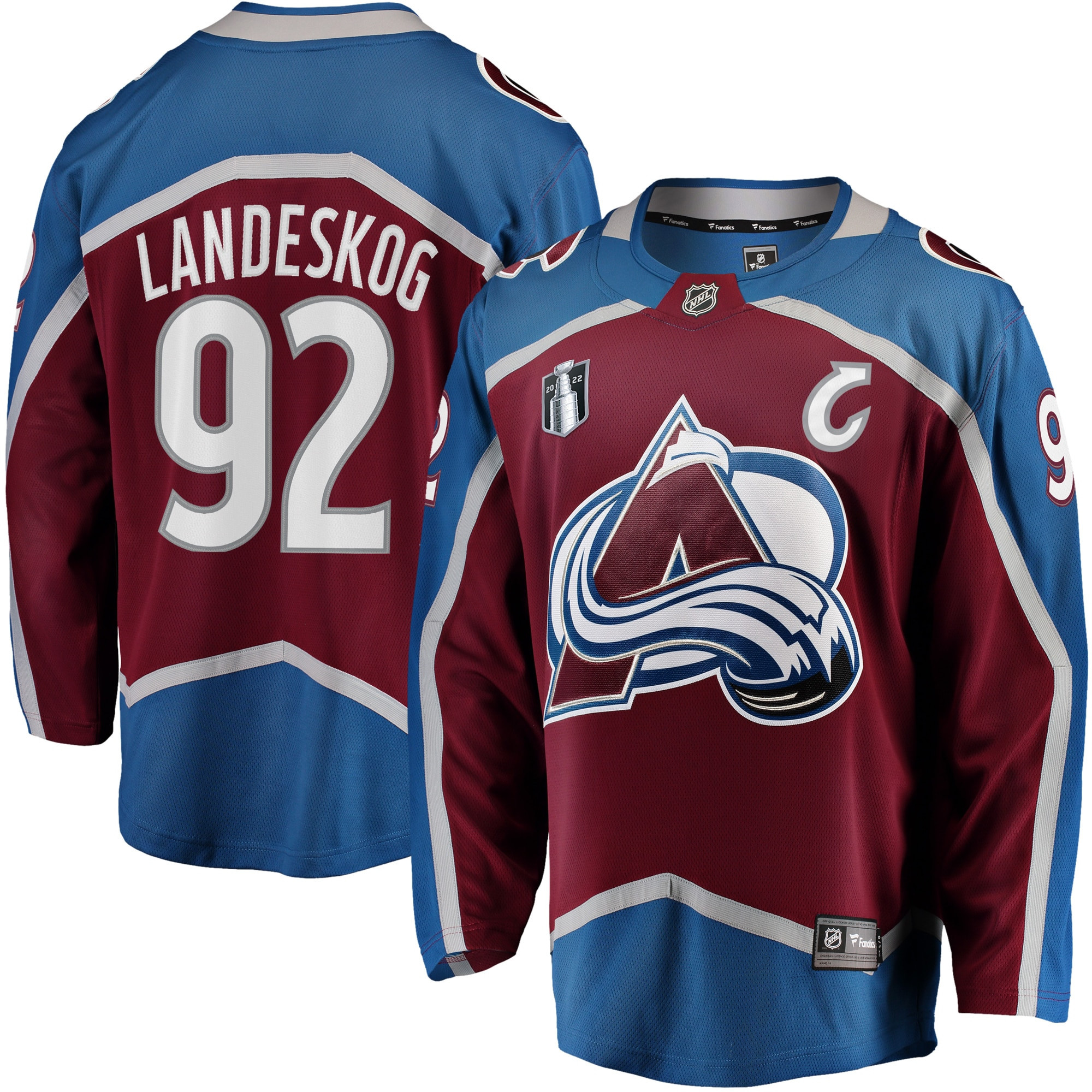Gabriel Landeskog Colorado Avalanche Fanatics Branded Home 2022 Stanley Cup Final Breakaway Player Jersey - Burgundy Nhl