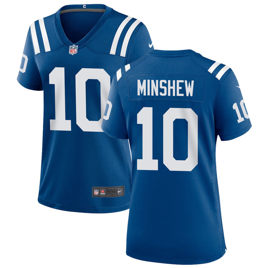 Gardner Minshew 10 Indianapolis Colts Women Game Jersey - Royal