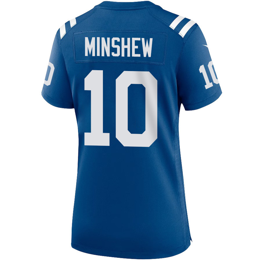 Gardner Minshew 10 Indianapolis Colts Women Game Jersey - Royal