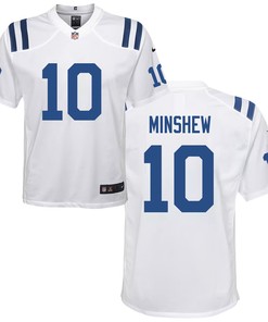 Gardner Minshew 10 Indianapolis Colts Youth Game Jersey - White
