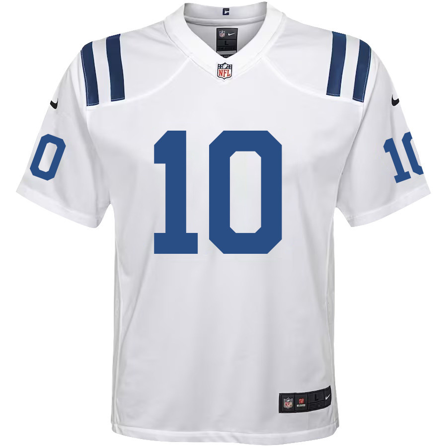 Gardner Minshew 10 Indianapolis Colts Youth Game Jersey - White
