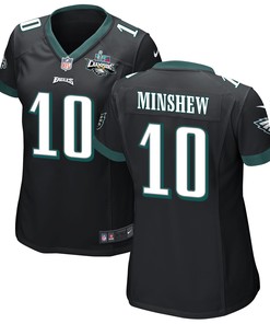 Gardner Minshew 10 Philadelphia Eagles Super Bowl LVII Champions 2 Stars Women Game Jersey - Black