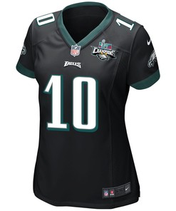 Gardner Minshew 10 Philadelphia Eagles Super Bowl LVII Champions 2 Stars Women Game Jersey - Black