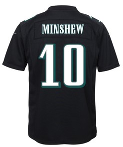 Gardner Minshew 10 Philadelphia Eagles Super Bowl LVII Champions 2 Stars Youth Game Jersey - Black