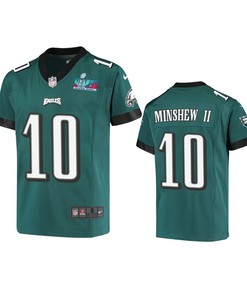 Gardner Minshew 10 Philadelphia Eagles Youth Super Bowl LVII Game Jersey - Green