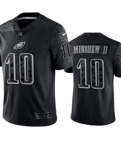 Gardner Minshew II 10 Philadelphia Eagles Black Reflective Limited Jersey - Men