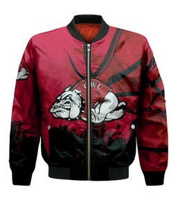 Gardner-Webb Runnin’ Bulldogs Bomber Jacket Basketball Net Grunge Pattern- NCAA