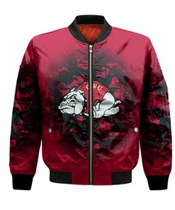 Gardner-Webb Runnin’ Bulldogs Bomber Jacket Camouflage Vintage  - NCAA